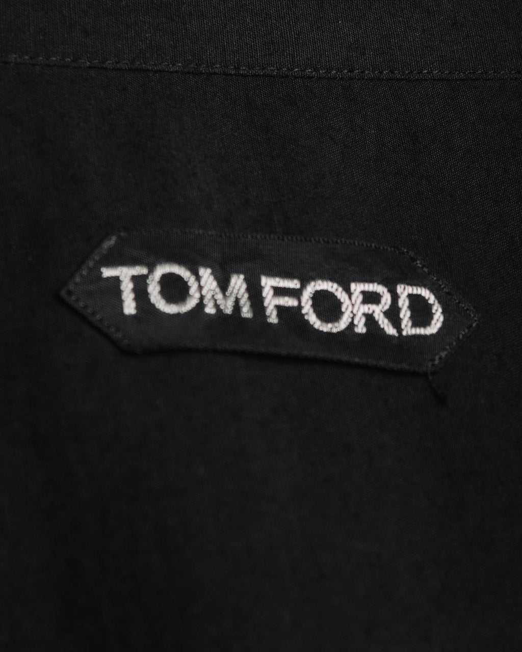"TOM FORD" 2010's Fluid rayon silk classic collar black shirt