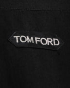 "TOM FORD" 2010's Fluid rayon silk classic collar black shirt