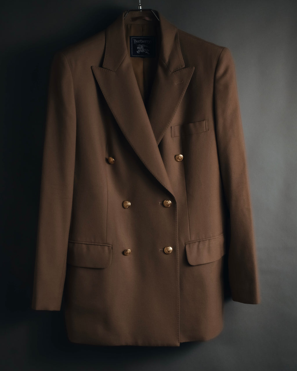 “Burberrys” 90’s crest button double breasted tailored jacket