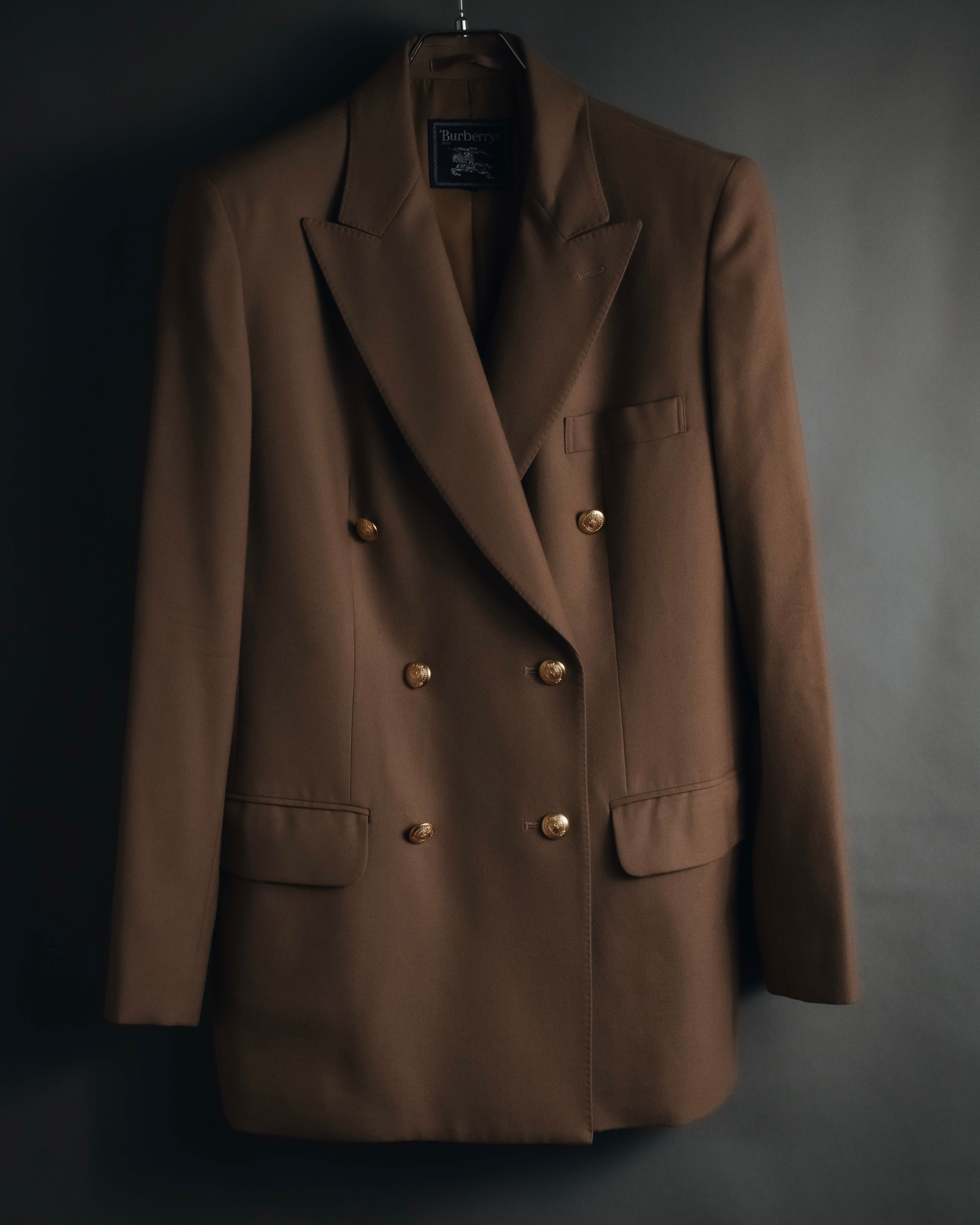 “Burberrys” 90’s crest button double breasted tailored jacket