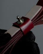 "RED VALENTINO" Bow motif Rosso color leather narrow belt
