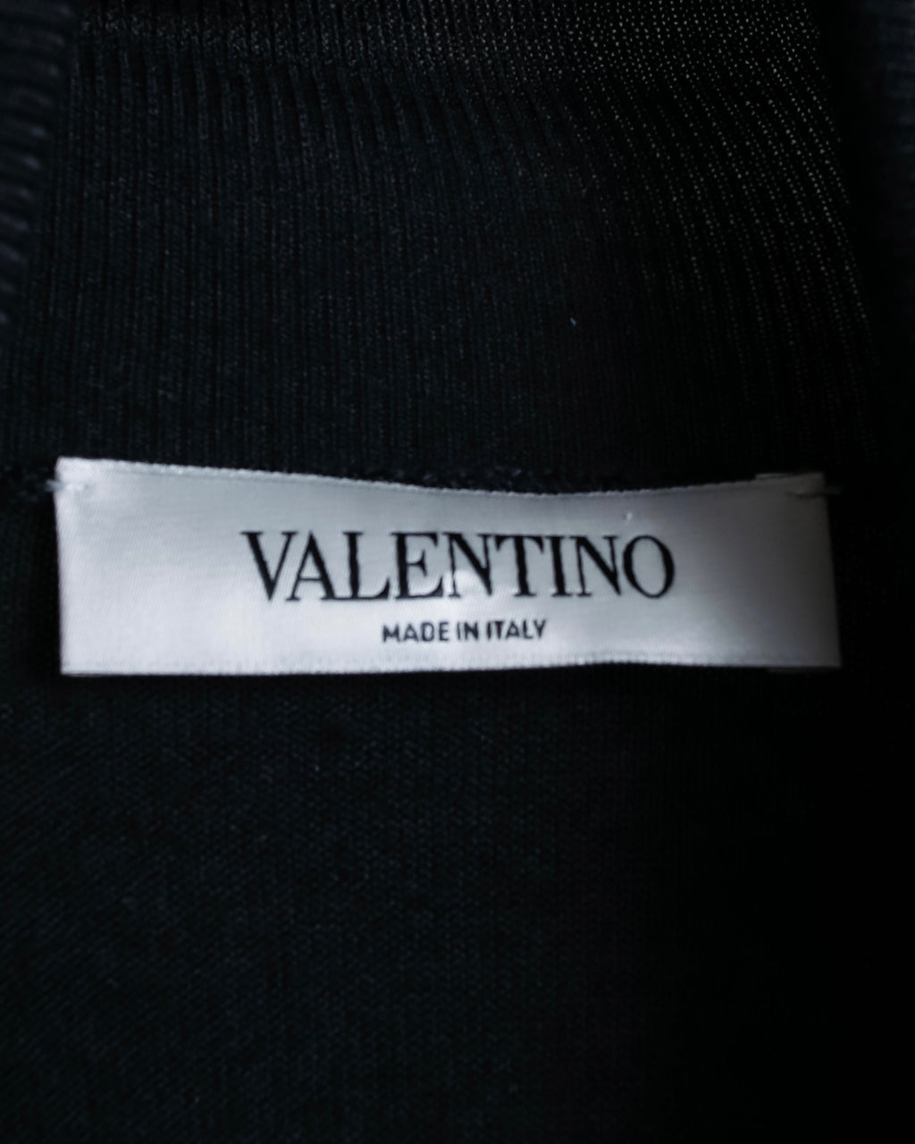 "VALENTINO" Lace switching design turtleneck knit pullover