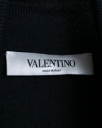"VALENTINO" Lace switching design turtleneck knit pullover