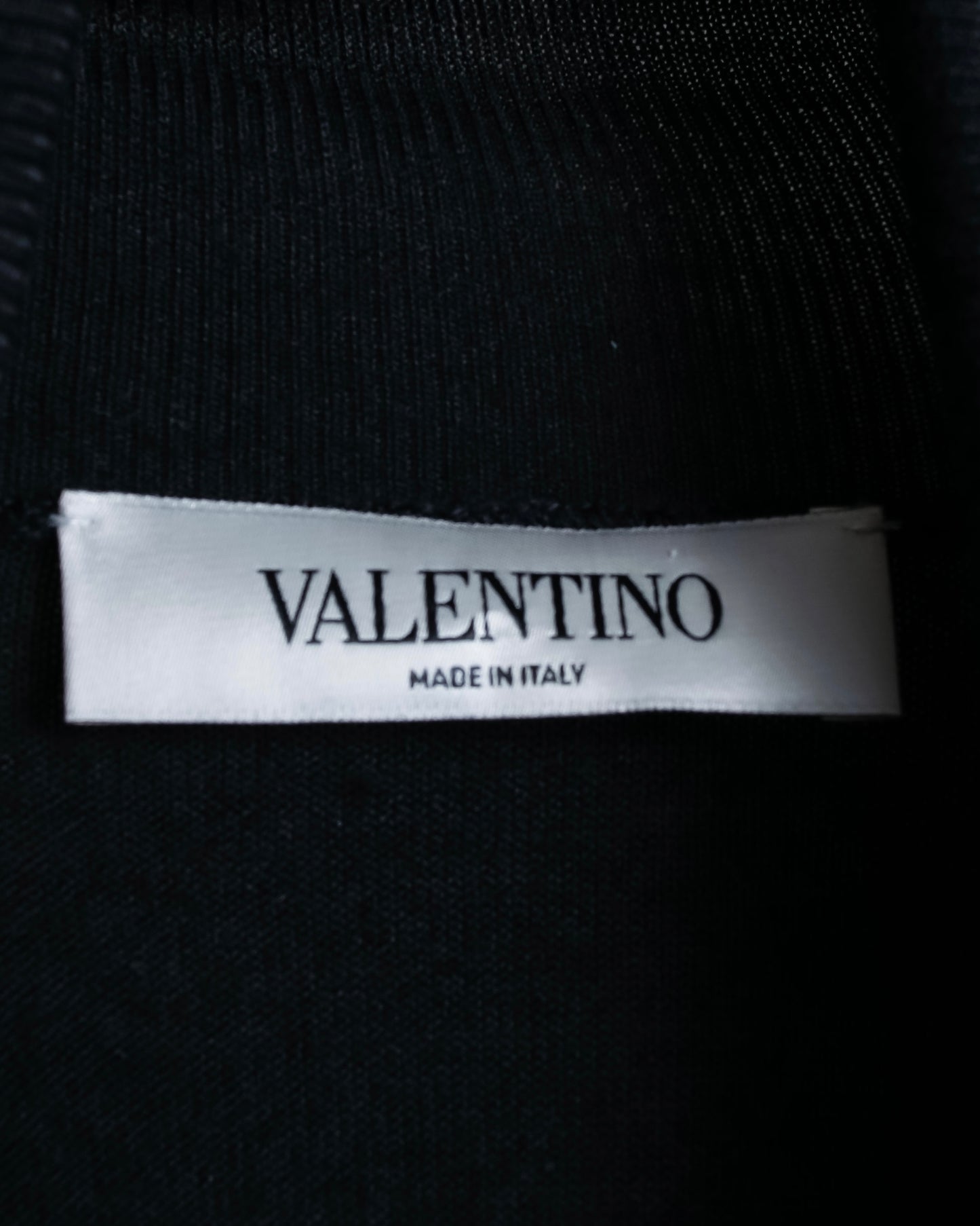 "VALENTINO" Lace switching design turtleneck knit pullover