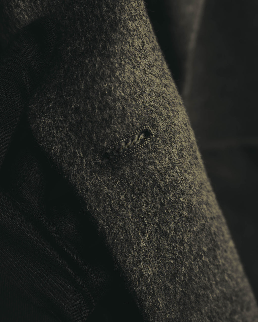 “BALENCIAGA” 00’s-10’s Wool angora wide-lapel coat