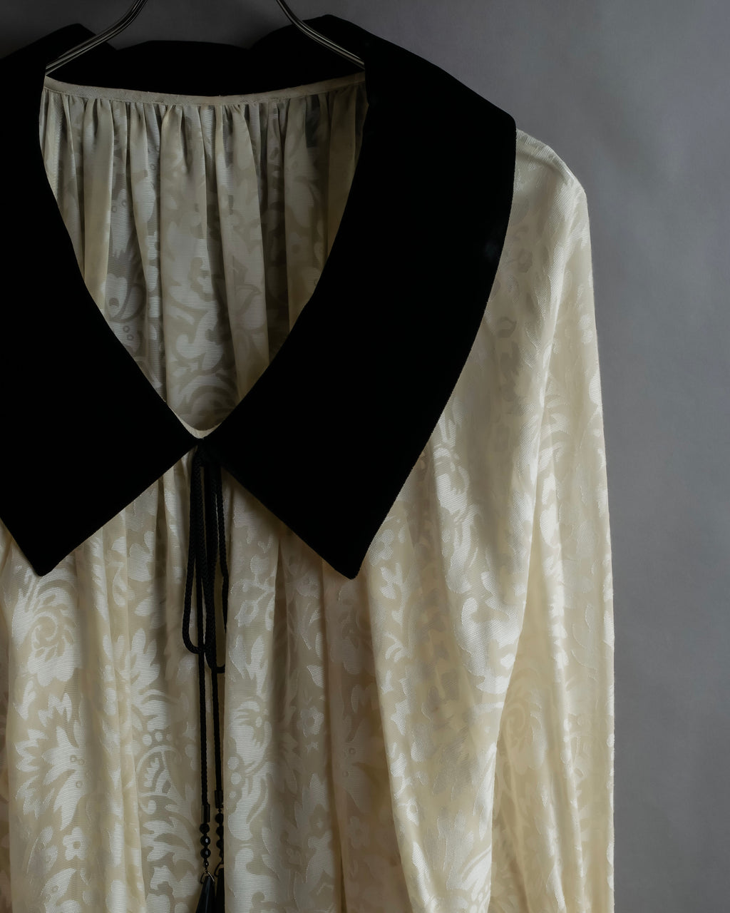 "Christian Dior" Jacquard balloon sleeve dress pullover