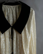 "Christian Dior" Jacquard balloon sleeve dress pullover