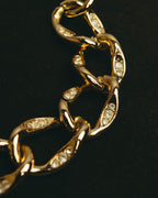 "Dior" Statement gold tone chain necklace