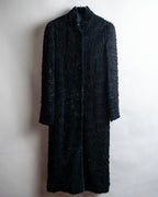 "GIORGIO ARMANI" Stand collar velour long coat