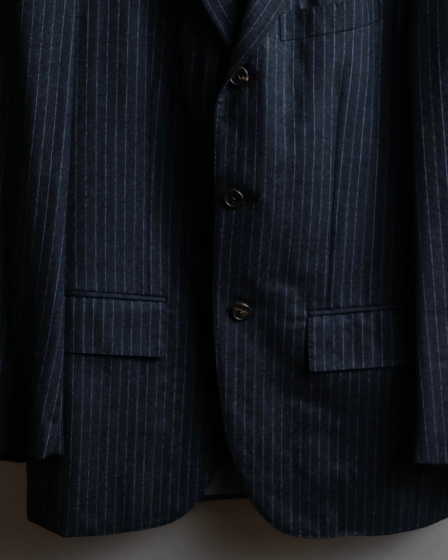 "POLO Ralph Lauren" Notch lapel tailored jacket & two-pleat slacks striped set up