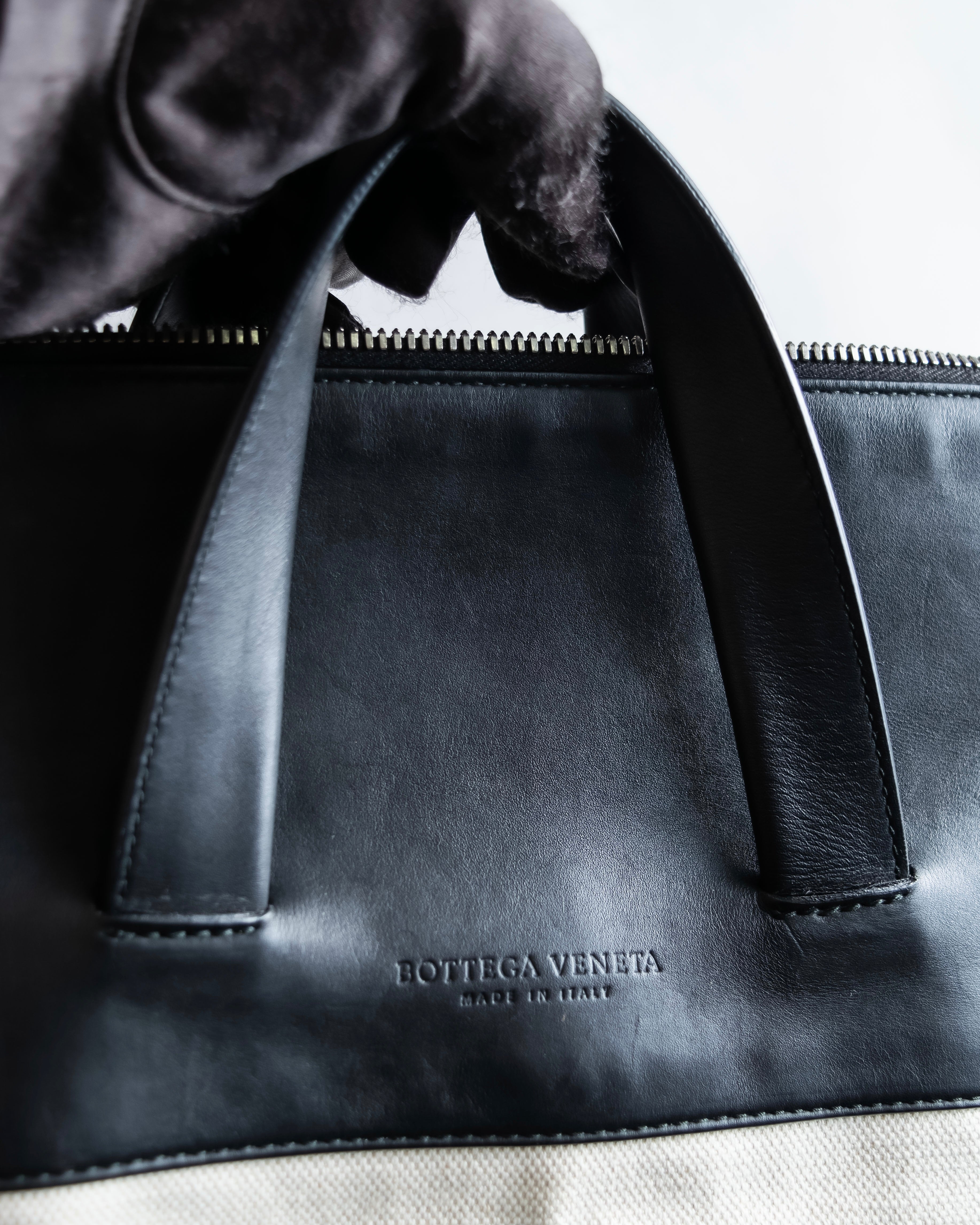 "BOTTEGA VENETA" 19AW Canvas & leather combination 2way bag