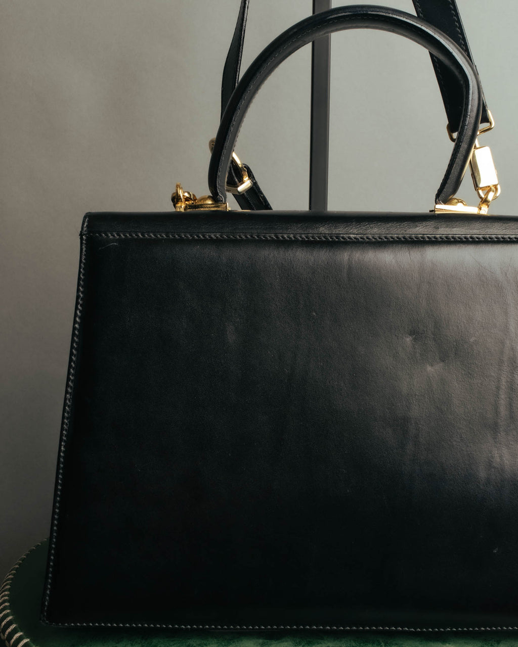 "Salvatore Ferragamo" 90's-00's Classic gancini leather top handle bag