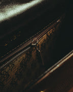 “YVES SAINT LAURENT” 80’s-90’s Sculpted flap lizard leather shoulder bag
