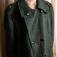 Vintage deep green colour military long coat