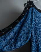 "TOGA ARCHIVES" String design mesh switching melange knit