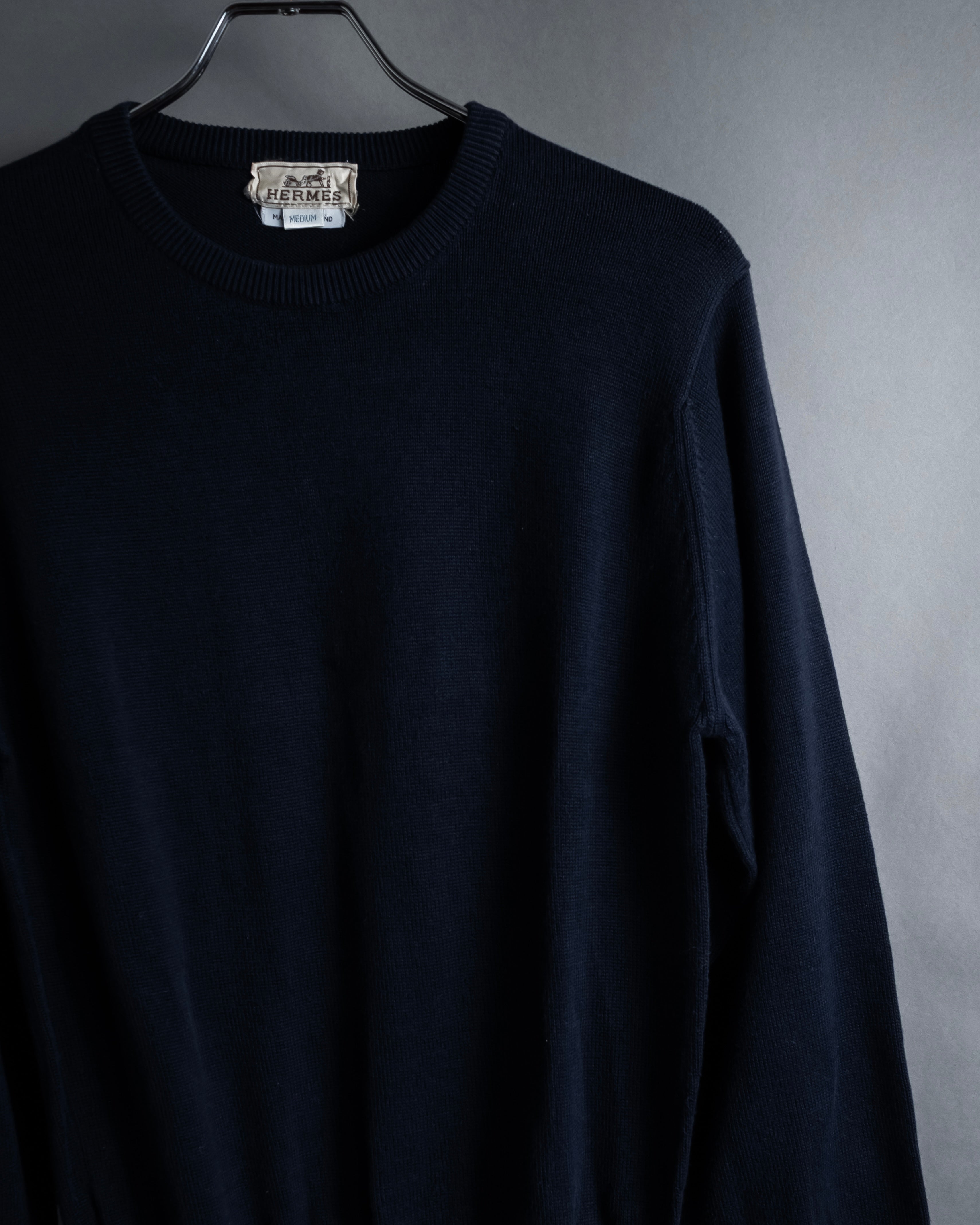 "HERMES" 80's-90's Minimalist design cotton knit