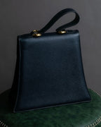 "Chloe" Trapezoid design embossed leather hand bag