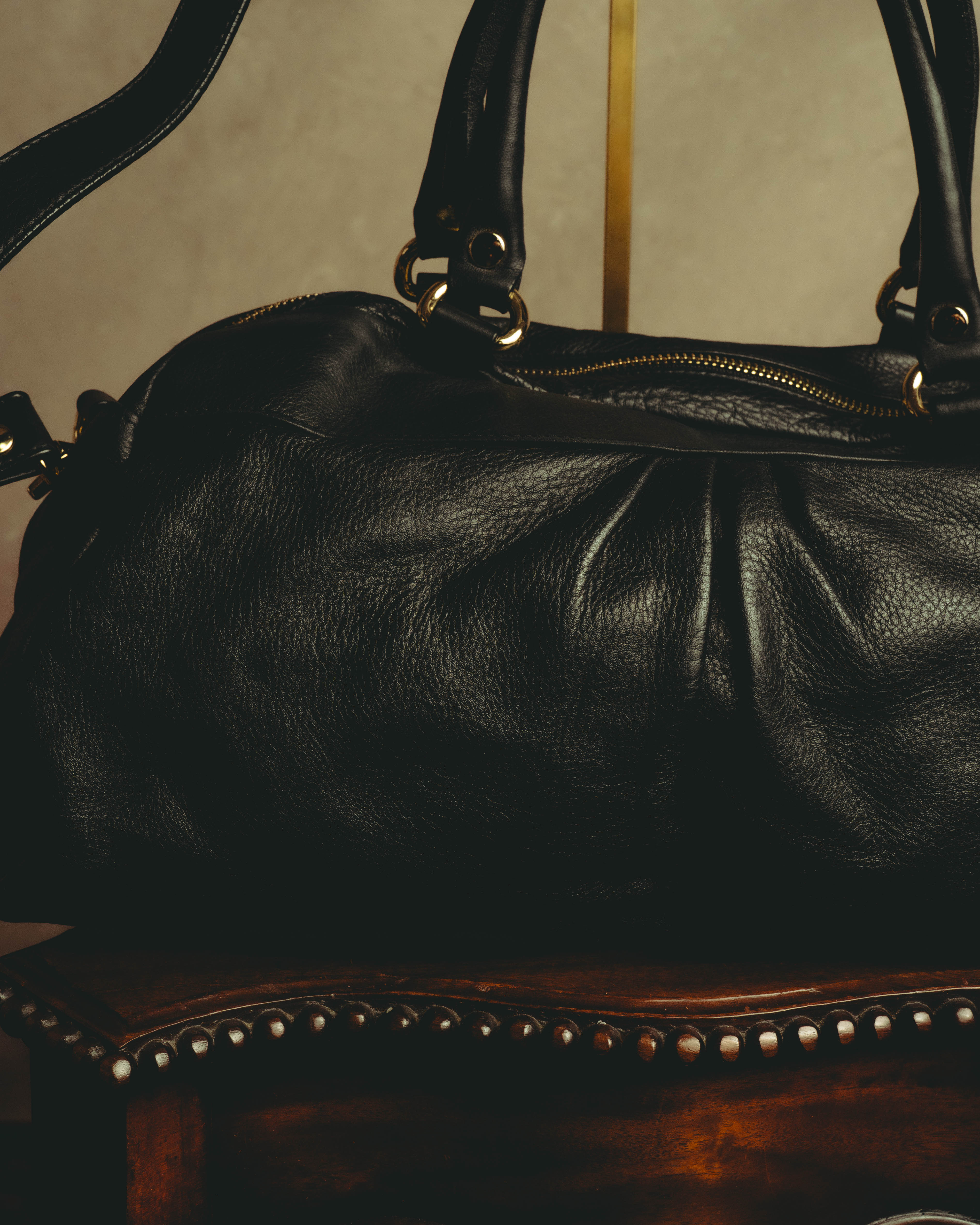 “RED VALENTINO” 2010’s lace bow leather two-way bag