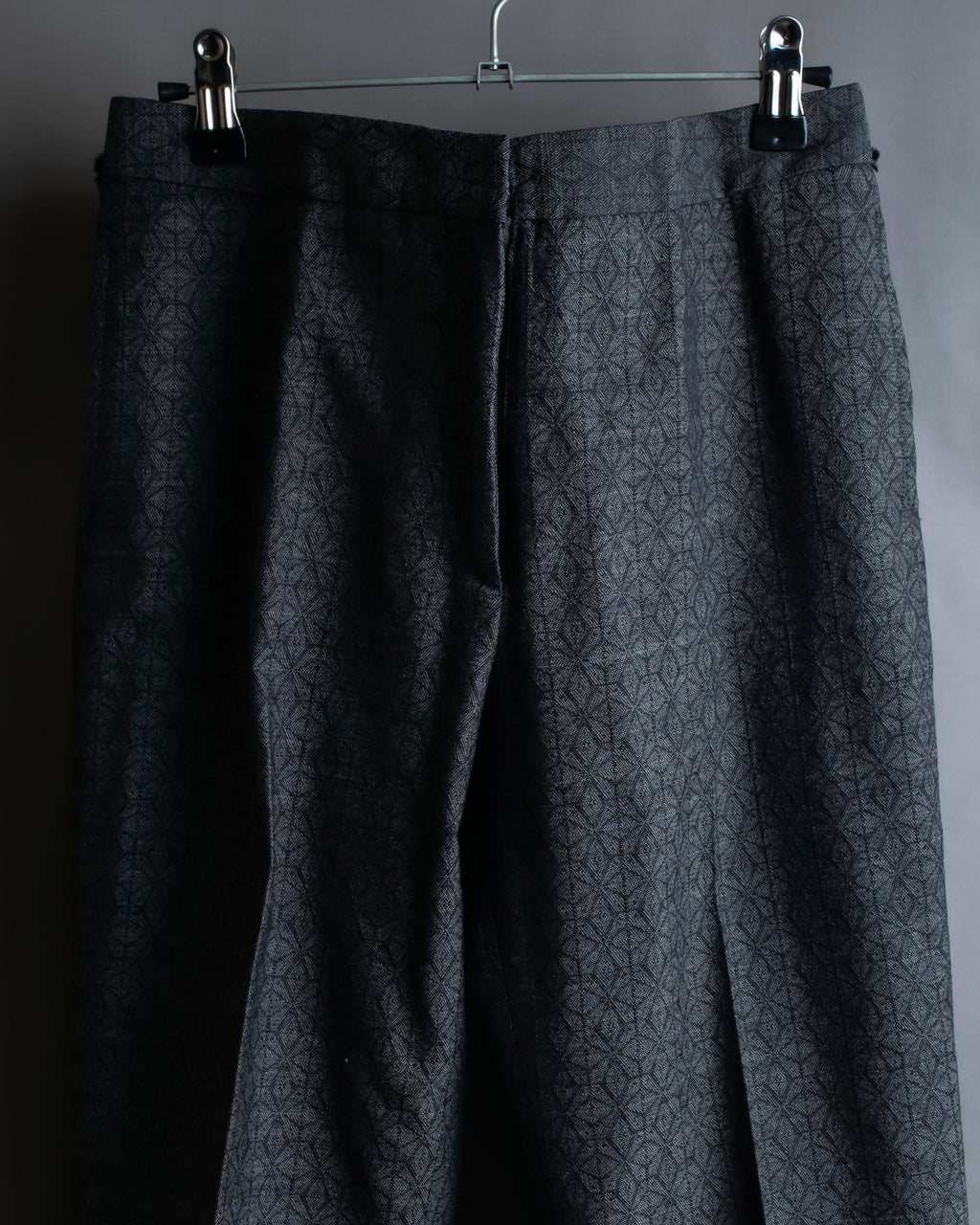 "Maison Martin Margiela" Geometric pattern high waist slim slacks