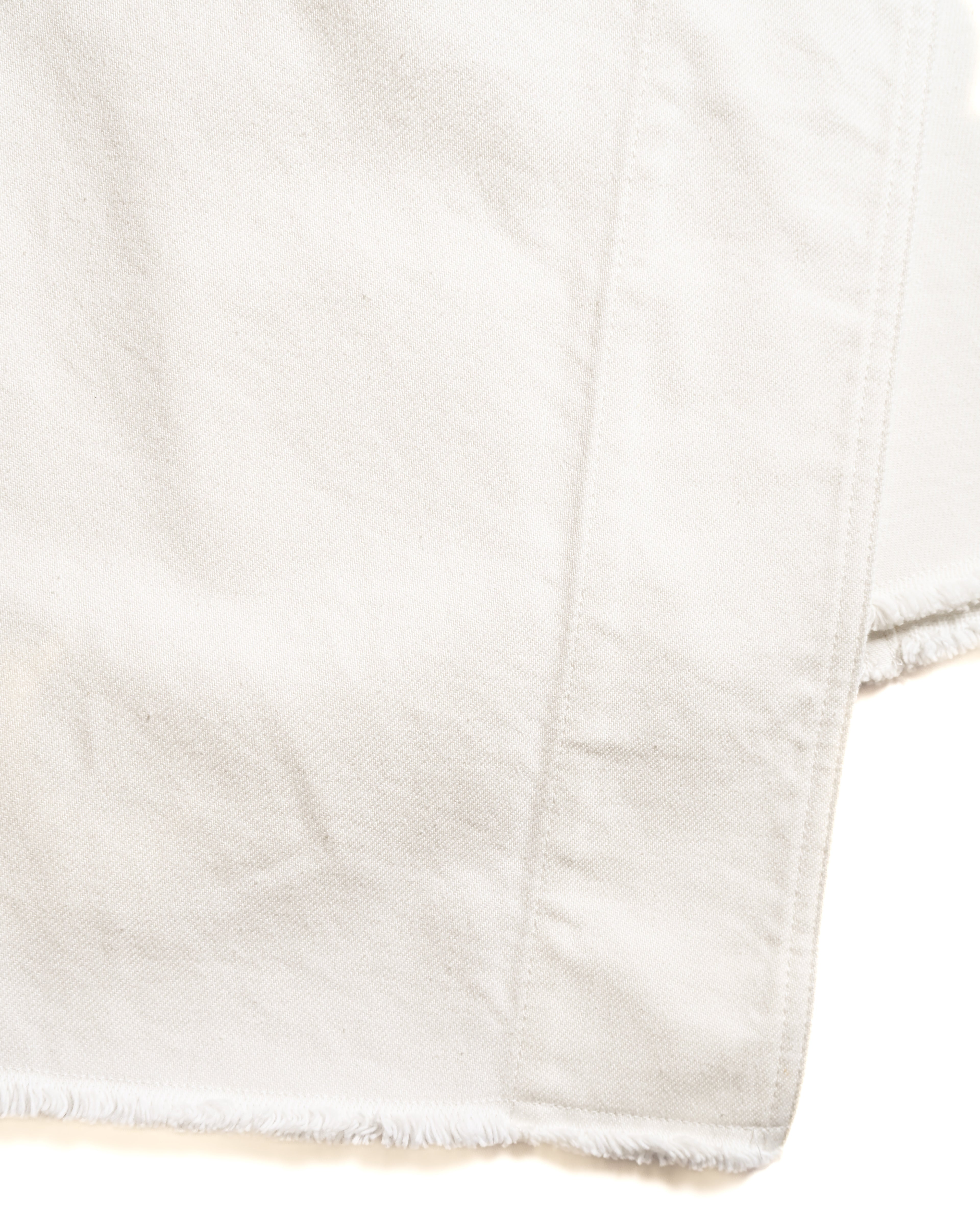 CÉLINE by Phoebe Philo/ Metal Hook Detail Denim Wrap Skirt White