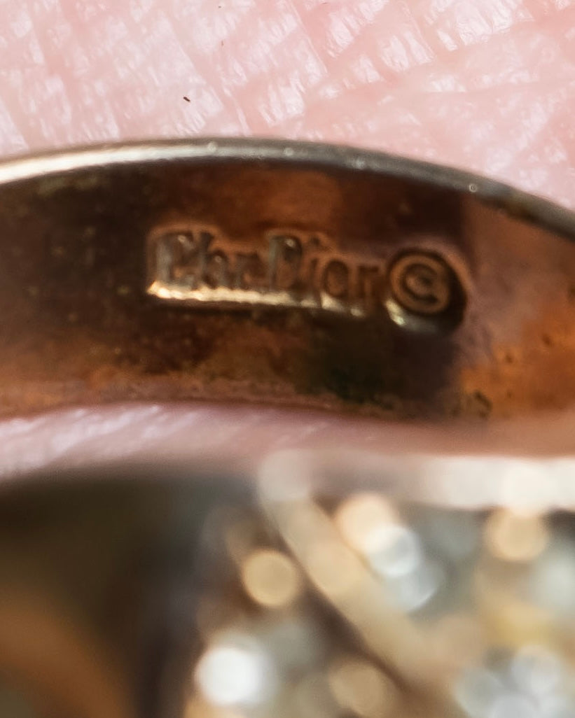 “Dior” Star-shaped pearl gold ring