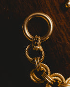 “CELINE” Late 80’s-early 90’s twisted rope circle link toggle bracelet