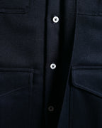 Ami alexandre mattiussi/ Work Detailed 4 Pockets Fly Front Jacket  Navy
