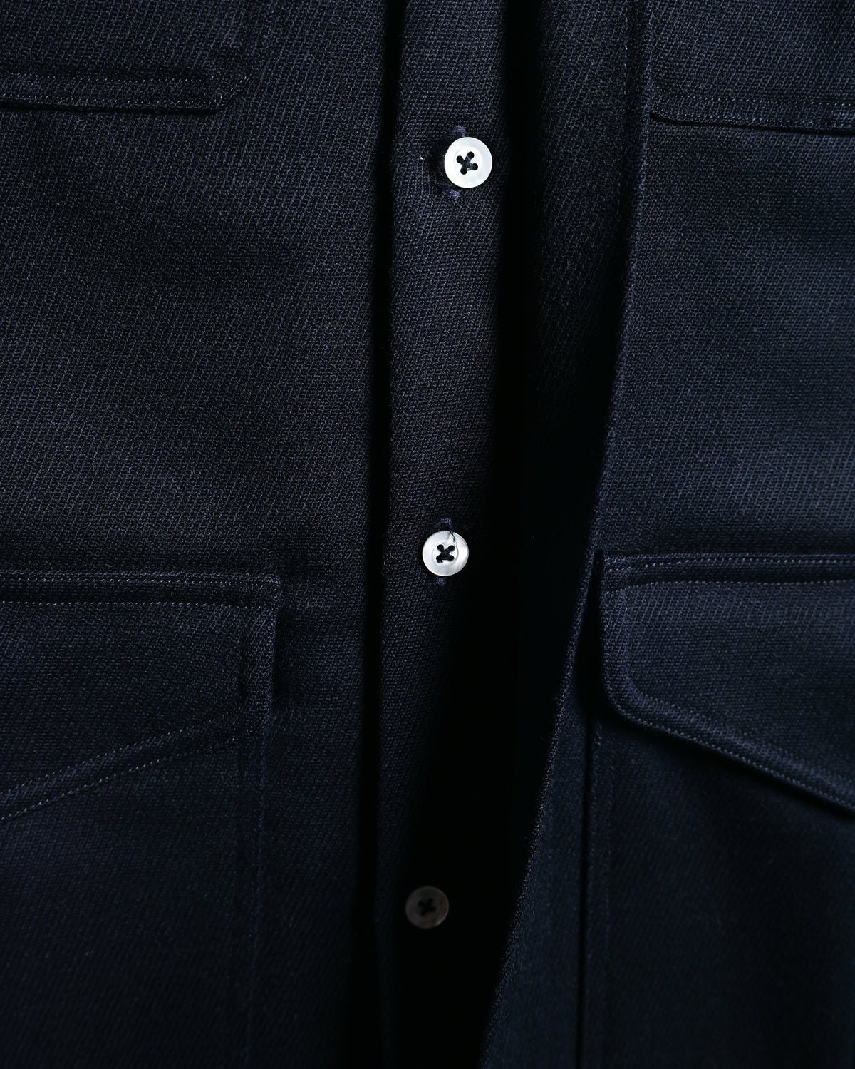 Ami alexandre mattiussi/ Work Detailed 4 Pockets Fly Front Jacket  Navy
