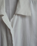 -SPECIAL- “Christian Dior” 90’s-00’s pleated bib dress shirt
