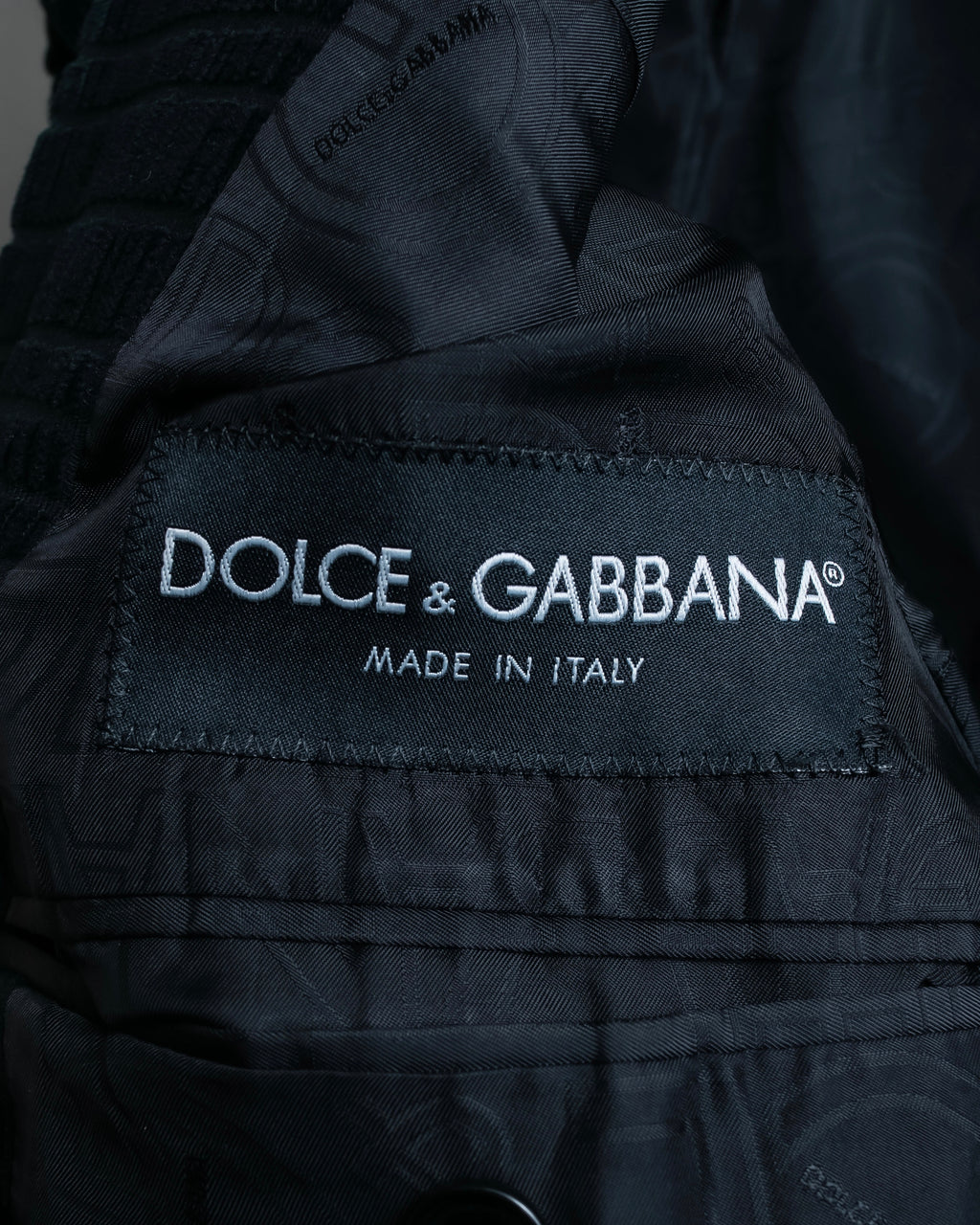 "DOLCE &amp; GABBANA" Checkered velvet tailored jacket