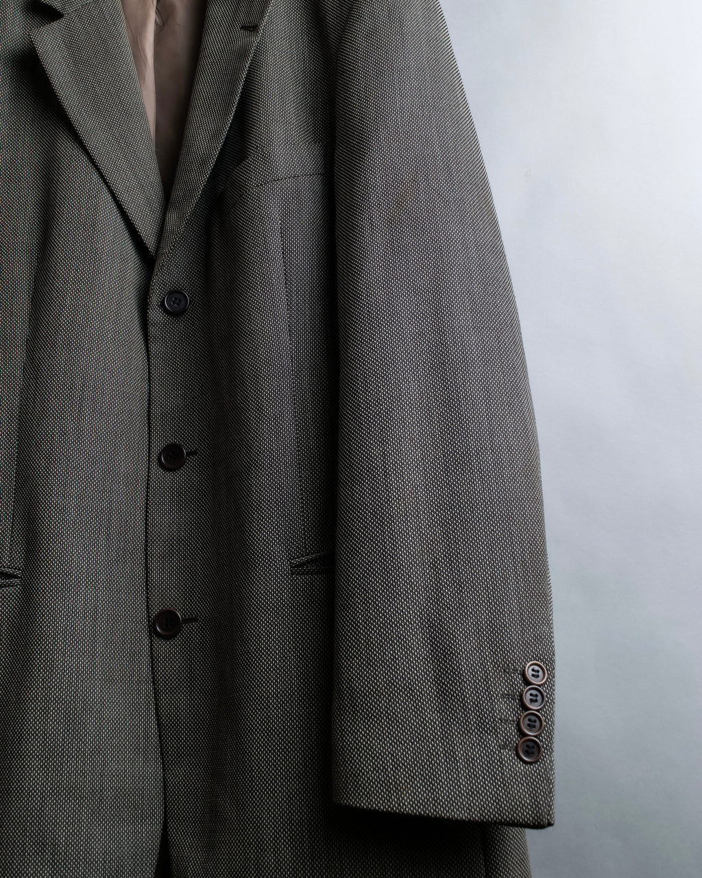 "HUGO BOSS" Woven pattern oversized 3 button tailored jacket