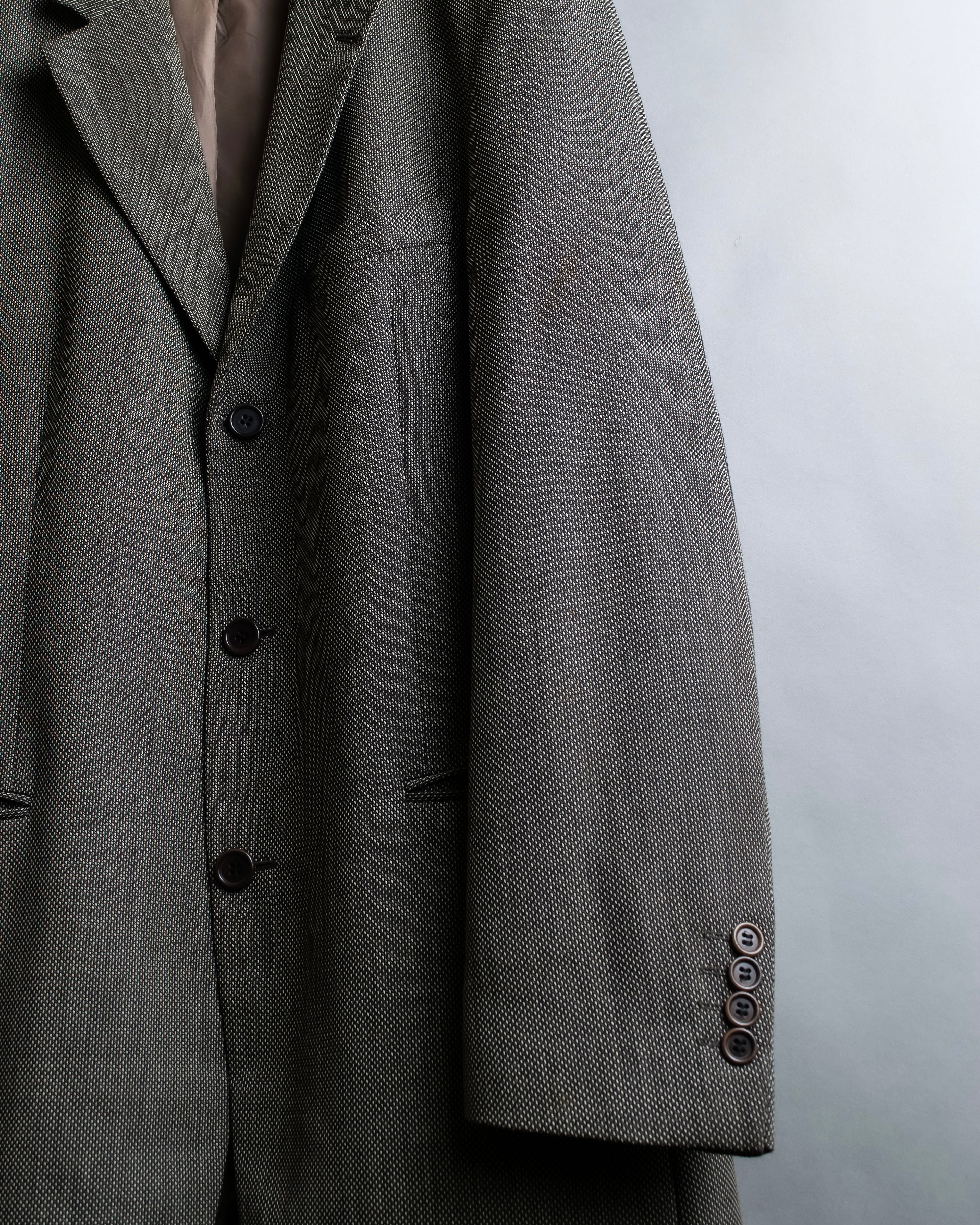 "HUGO BOSS" Woven pattern oversized 3 button tailored jacket