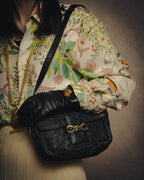 -SPECIAL- “CELINE“ 00’s-10’s Ostrich embossed leather shoulder bag