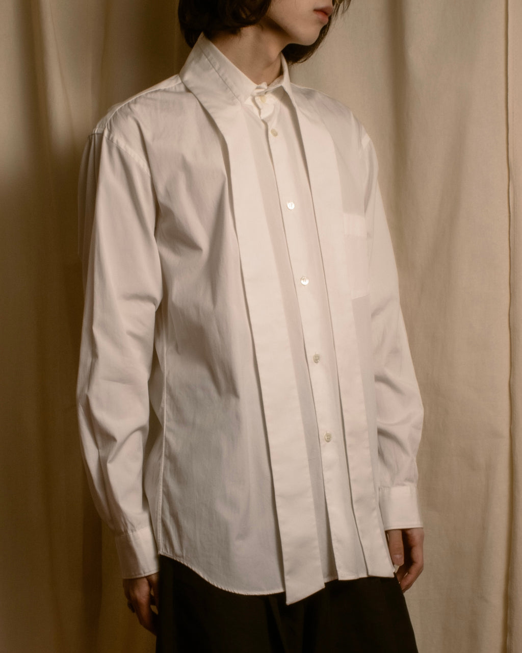 "COMME des GARCONS SHIRT" 01AW French cotton bowtie shirt