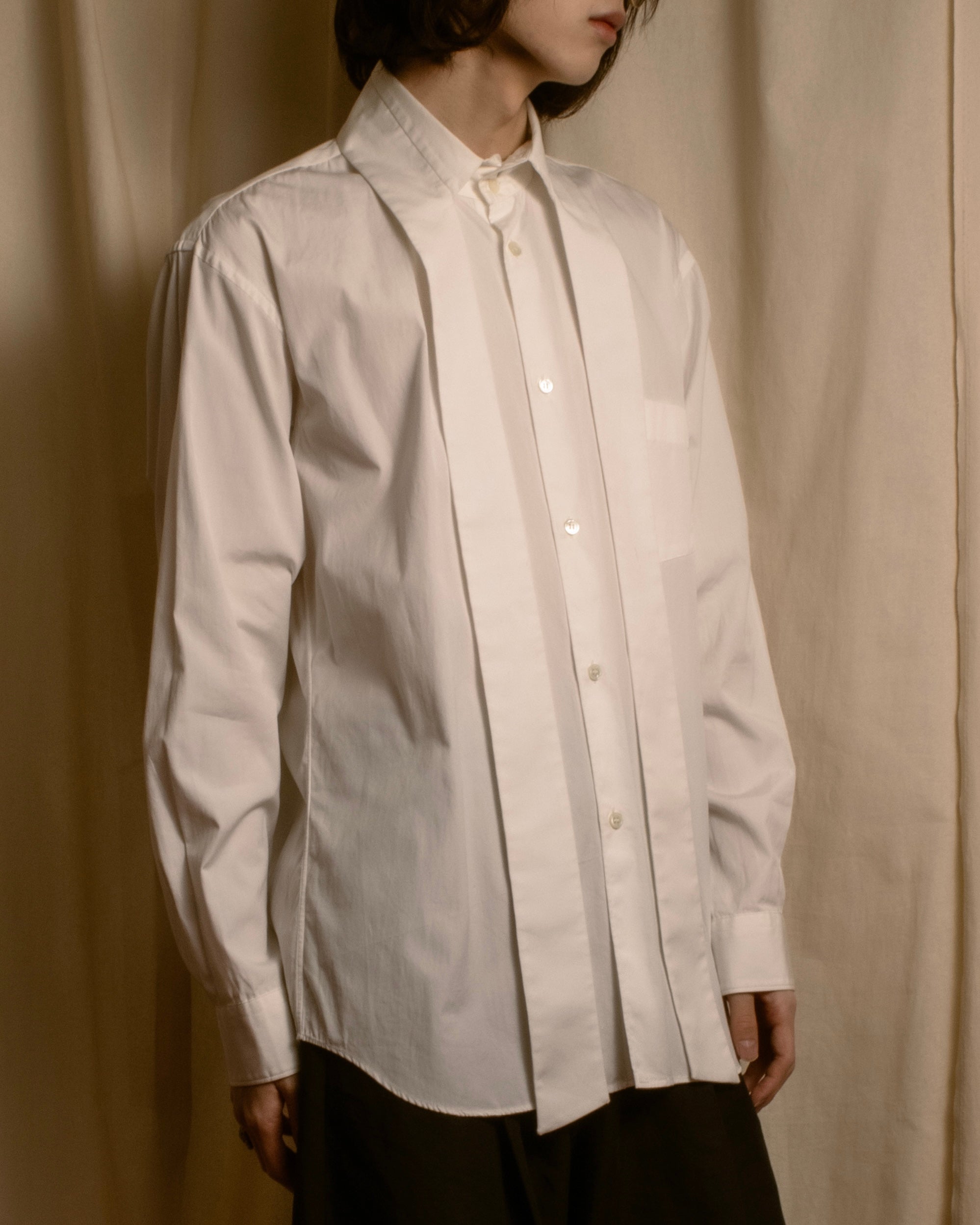 "COMME des GARCONS SHIRT" 01AW French cotton bowtie shirt