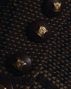 "CELINE" Late 80s–Early 90s velvet-collar woven jacket