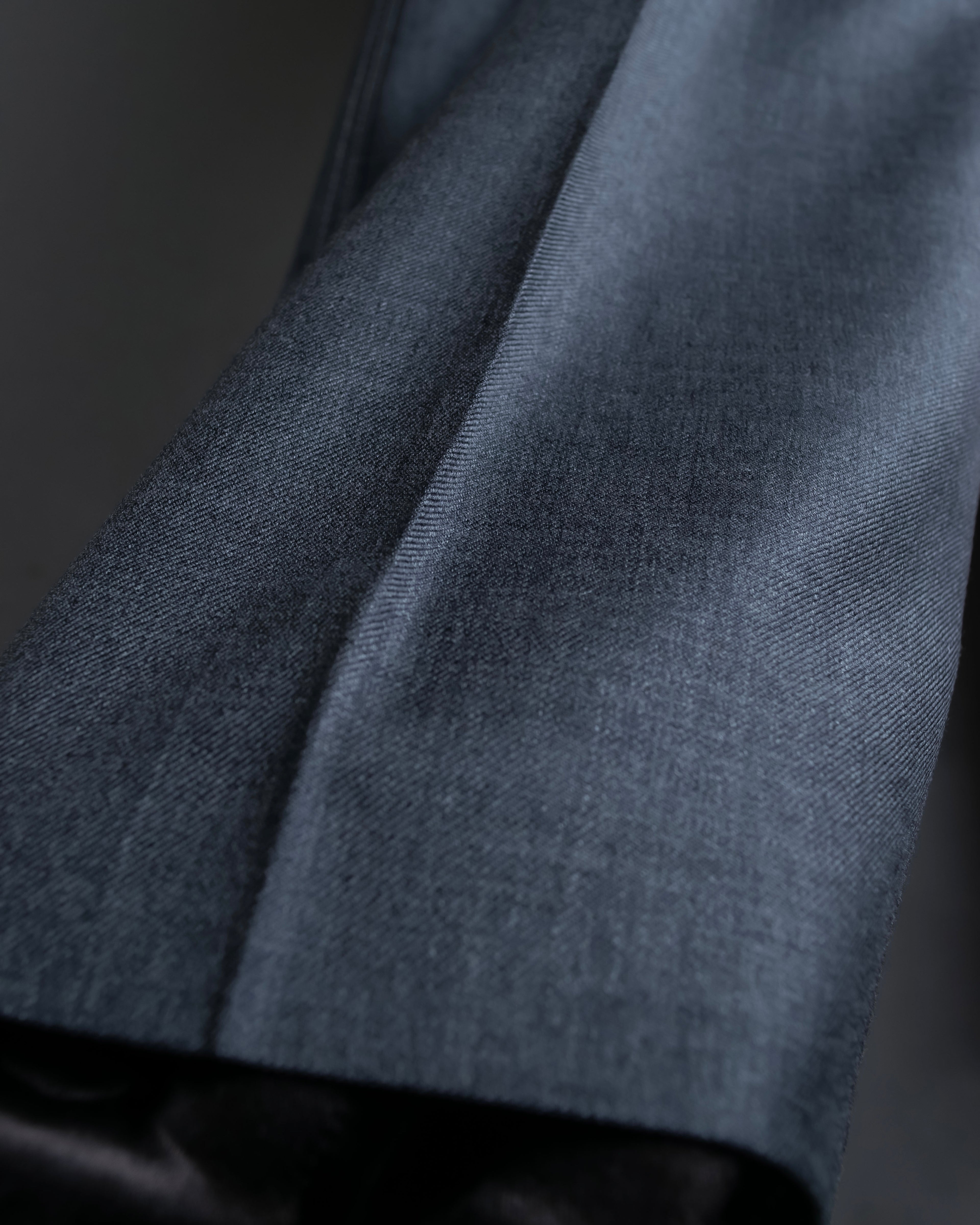 "CHANEL" 100% wool wide tapered slacks