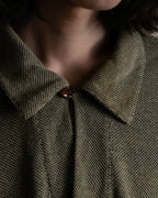 "Vintage herringbone long sleeve polo shirt"