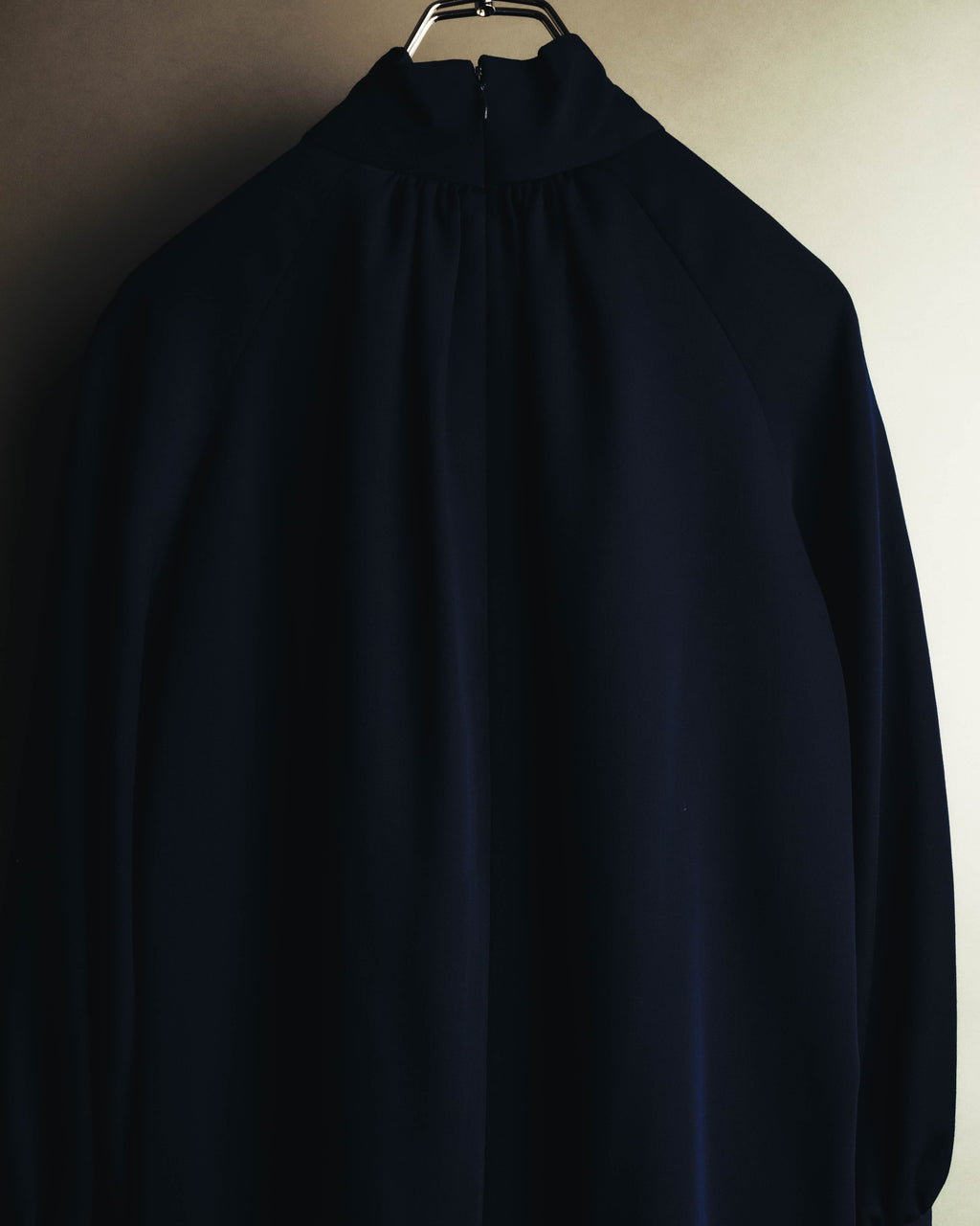 –SPECIAL– "Christian Dior" 80's-90's Sculptural high-neck long dress
