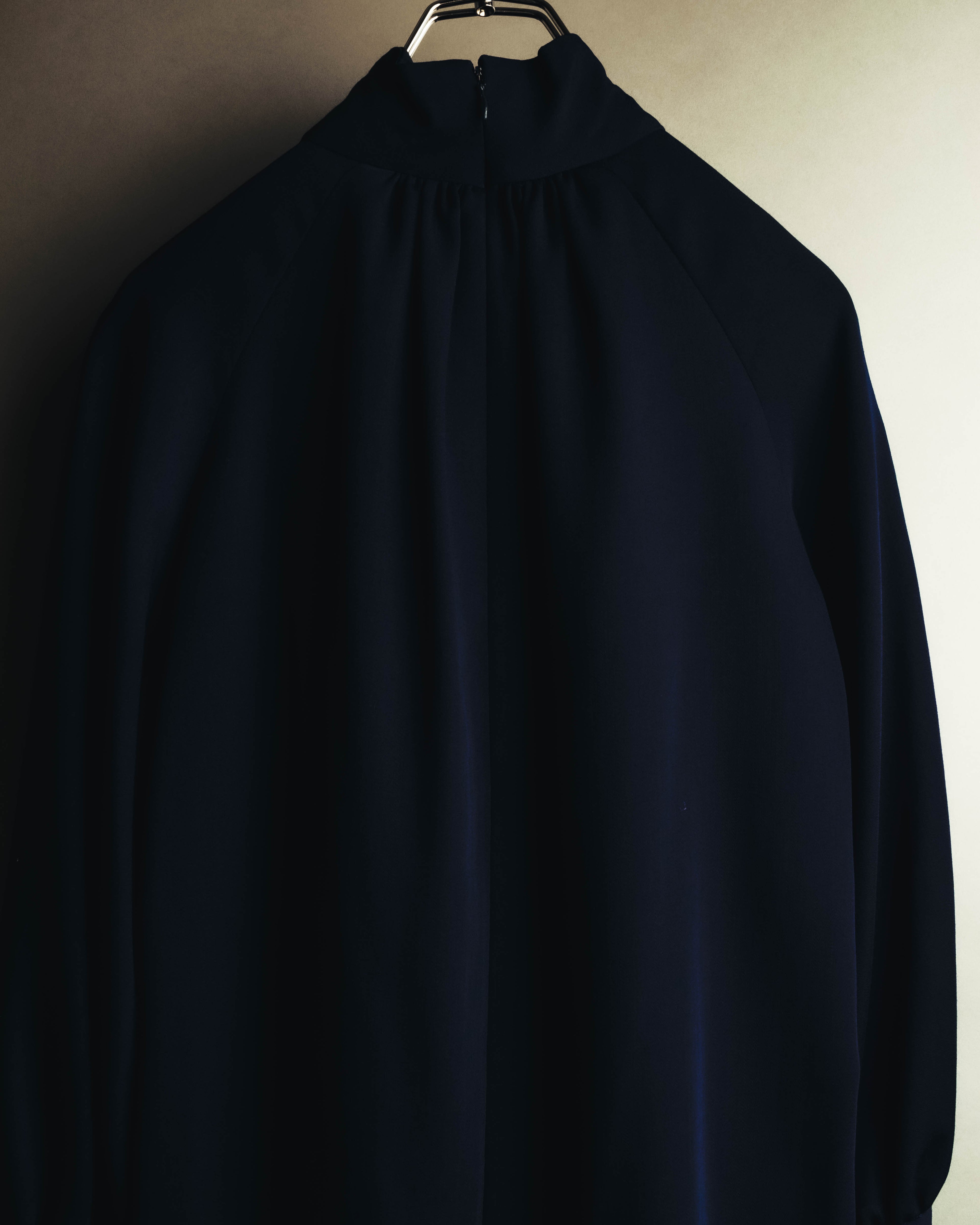 –SPECIAL– "Christian Dior" 80's-90's Sculptural high-neck long dress