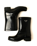 PRADA / Patent Rubber Rain Boots Black