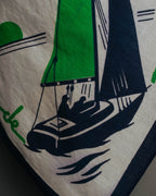 "Vintage" Souvenir de bretagne marine scarf