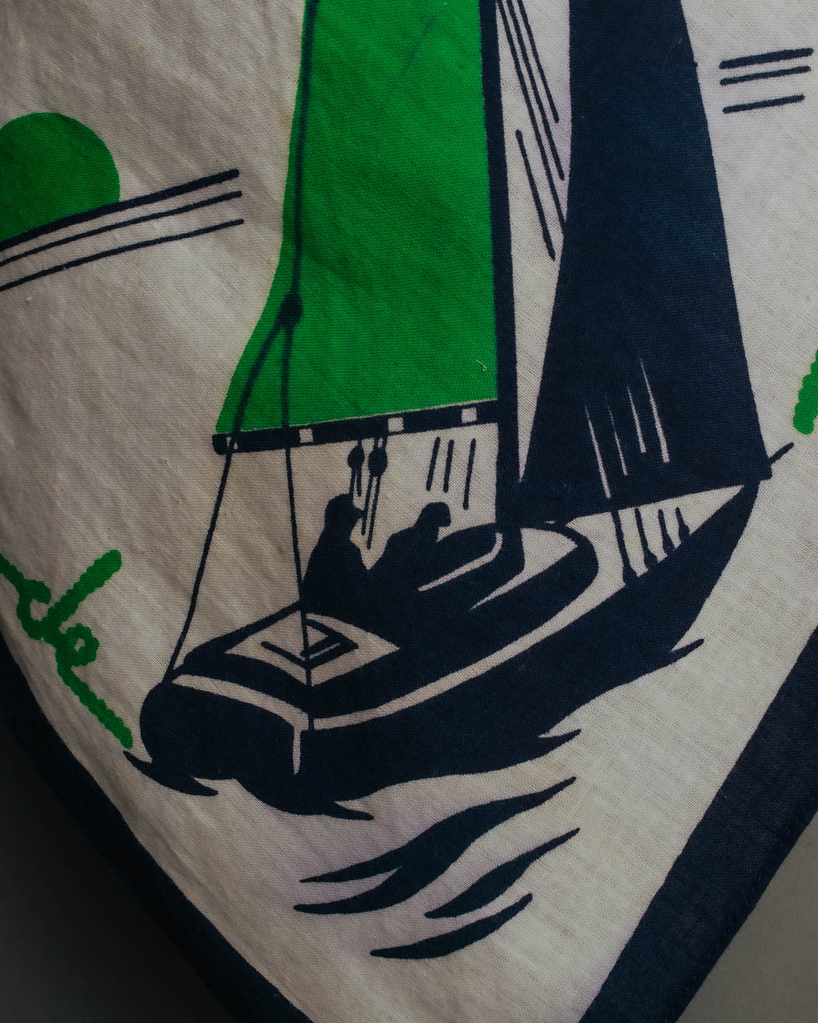"Vintage" Souvenir de bretagne marine scarf