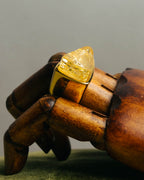 "Chloé" 2010's Amber resin statement ring