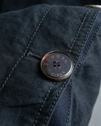 "HERMES" Belted button design linen skirt