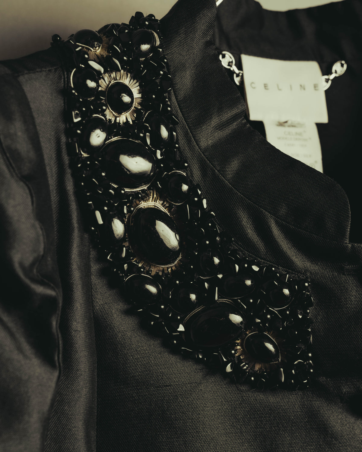 "CELINE" 00's Embellished silk coat