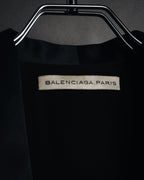 "BALENCIAGA.PARIS" 2008-2009 Sculptural satin shawl collar tuxedo jacket