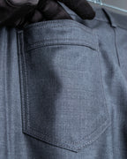 "CHANEL" 100% wool wide tapered slacks