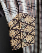 "GUCCI" Floral and checkered western shirt