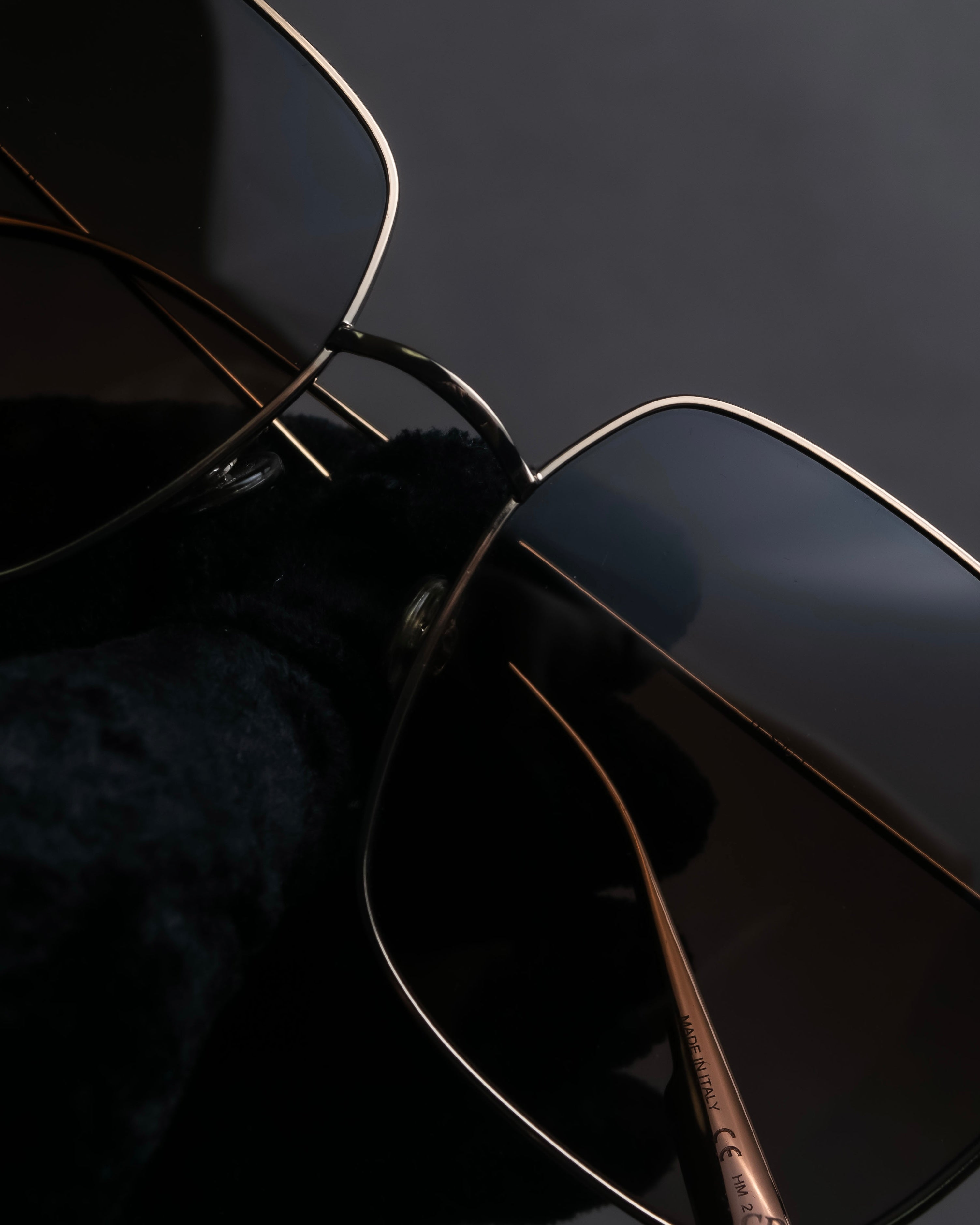 "Christian Dior" Square frame metal temple sunglasses